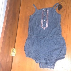 Carters denim chambray girls romper. Size 18 months